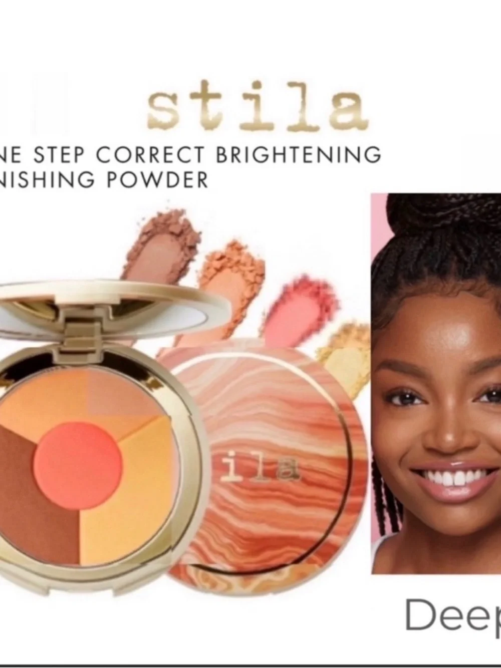 Stila One Step Correct Brightening Finishing Powder - deep NEW‎